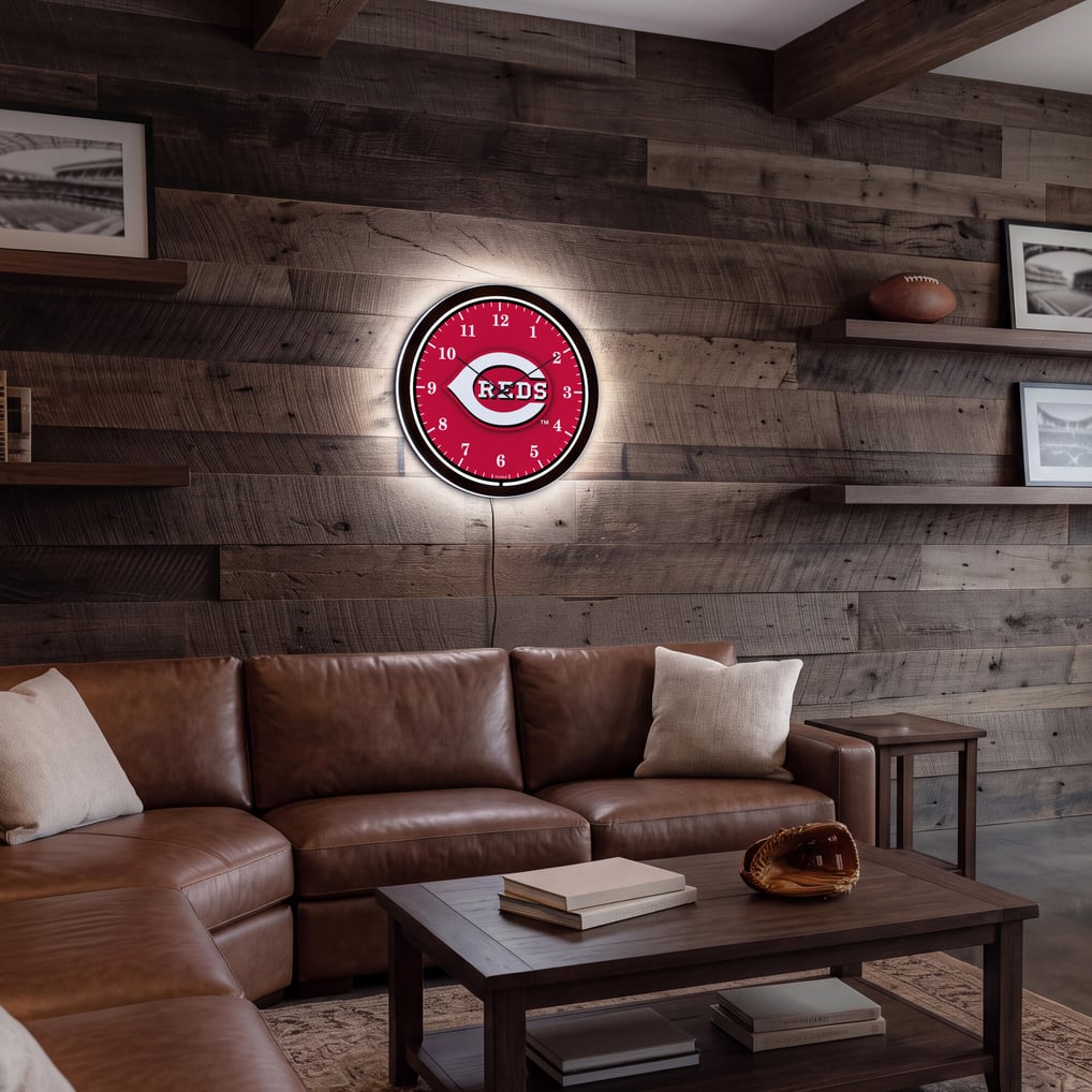 Cincinnati Reds 18" Lighted Round LED Wall Clock