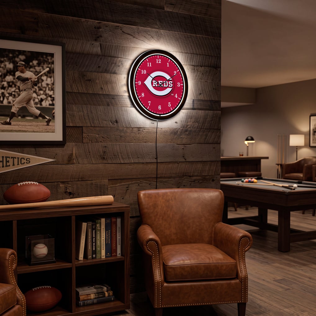 Cincinnati Reds 18" Lighted Round LED Wall Clock
