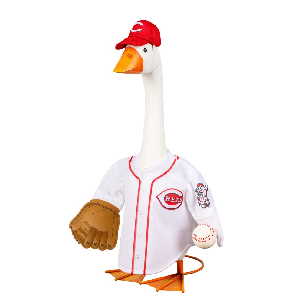 Cincinnati Reds Gameday Porch Goose Statue & Team Uniform Set
