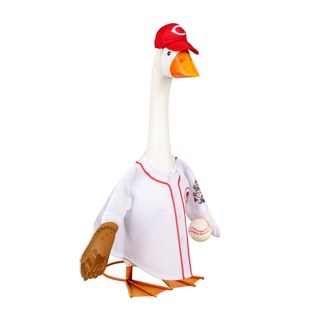 Cincinnati Reds Gameday Porch Goose Statue & Team Uniform Set