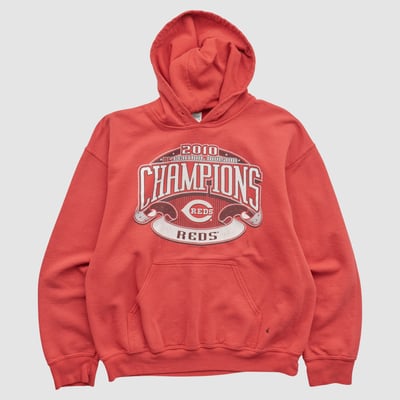 Cincinnati Reds Gildan 2010 Hooded Pullover Sweatshirt - Red - M by Fanatics Real Vintage
