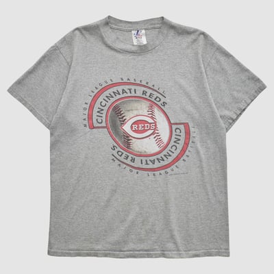 Cincinnati Reds Logo Athletic 2007 T-shirt - Heather Gray - M by Fanatics Real Vintage