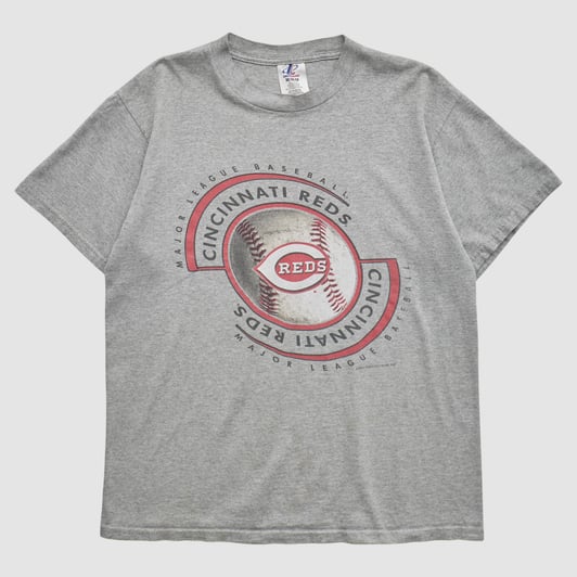 Cincinnati Reds Logo Athletic 2007 T-shirt - Heather Gray - M by Fanatics Real Vintage