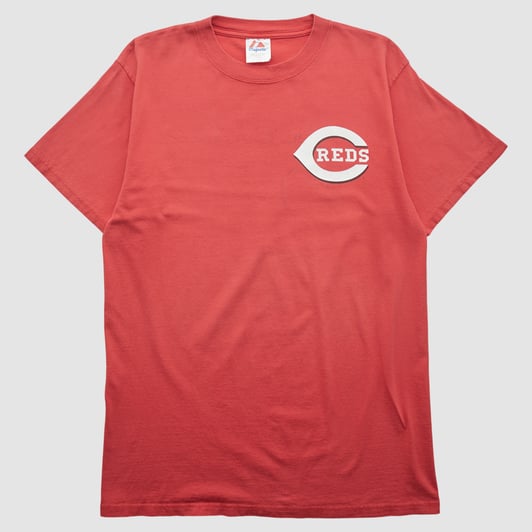 Cincinnati Reds Majestic 2000s T-shirt - Red - S by Fanatics Real Vintage