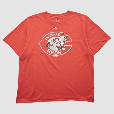 Cincinnati Reds Majestic 2010s T-shirt - Red - L by Fanatics Real Vintage