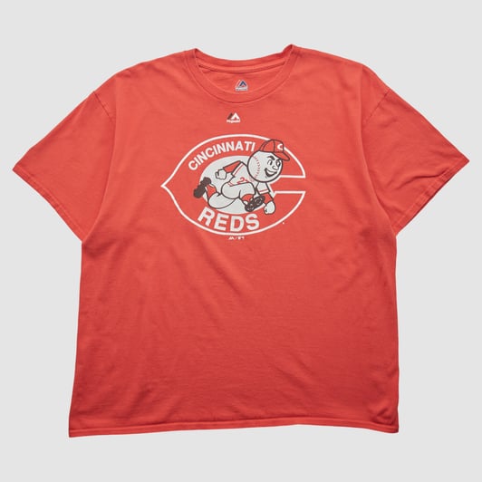 Cincinnati Reds Majestic 2010s T-shirt - Red - L by Fanatics Real Vintage