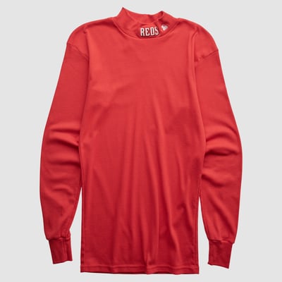 Cincinnati Reds Majestic 90s Long Sleeve T-shirt - Red - XS by Fanatics Real Vintage
