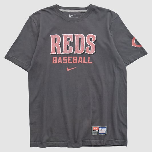 Cincinnati Reds Nike 2010s T-shirt - Charcoal - S by Fanatics Real Vintage