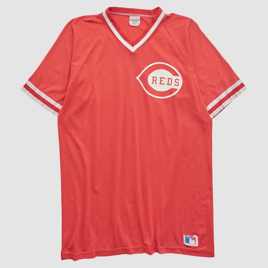 Cincinnati Reds Sand-Knit 80s T-shirt - Red - L by Fanatics Real Vintage