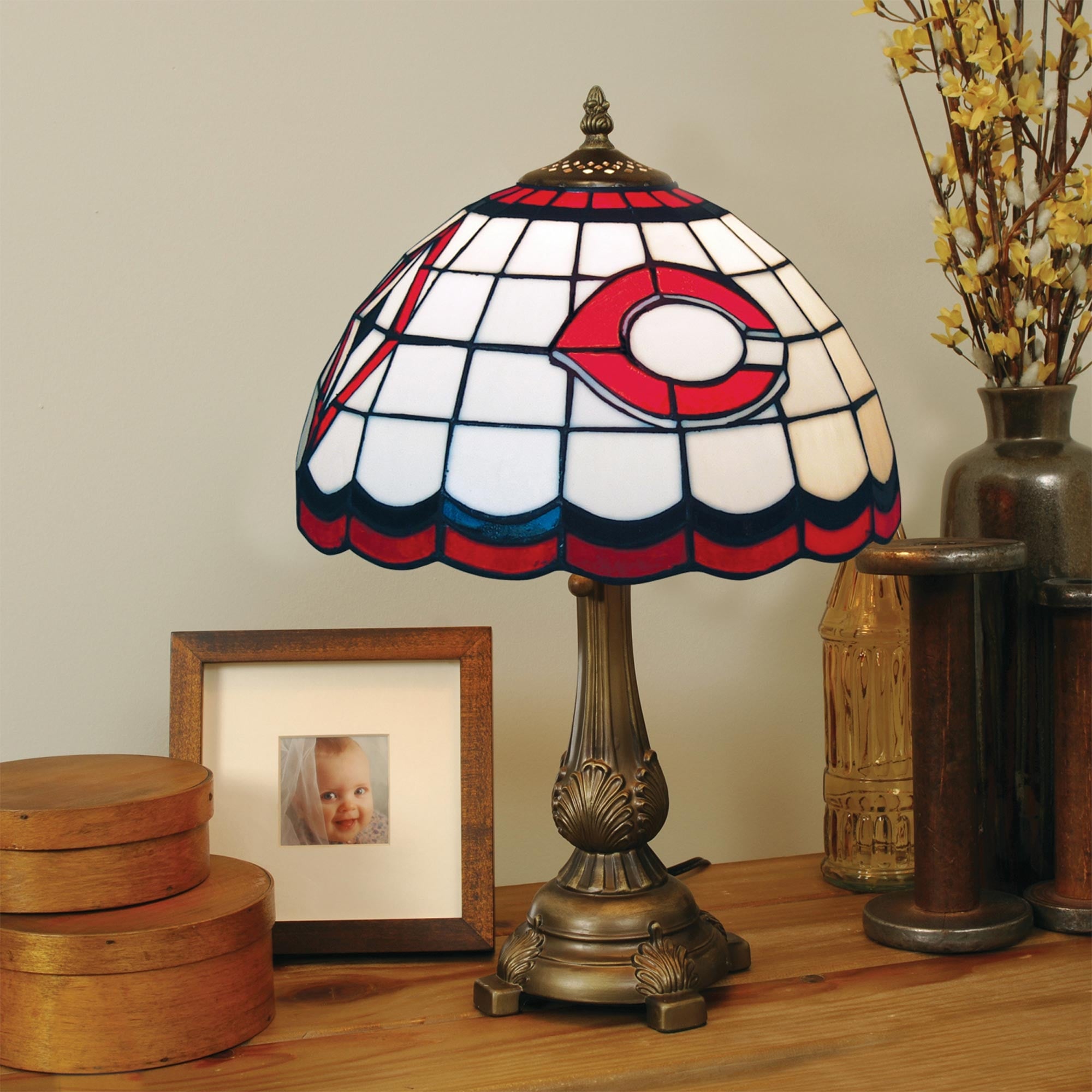 Jfire Reds Table Cincinnati Reds Tiffany Table Lamp
