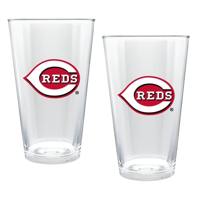 Cincinnati Reds Two-Piece 16oz. Double Play Pint Glass Set