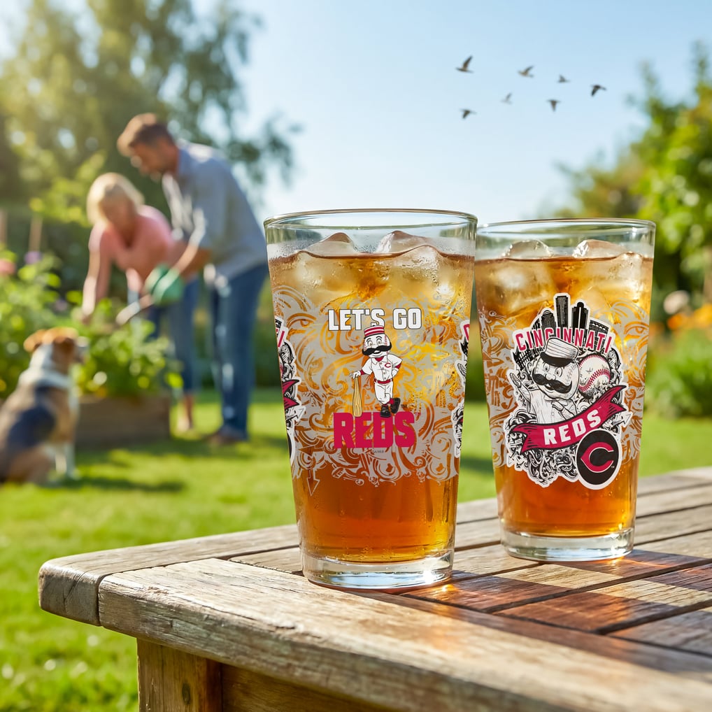 Cincinnati Reds Two-Piece 16oz. Hometown Series Pint Glass Set