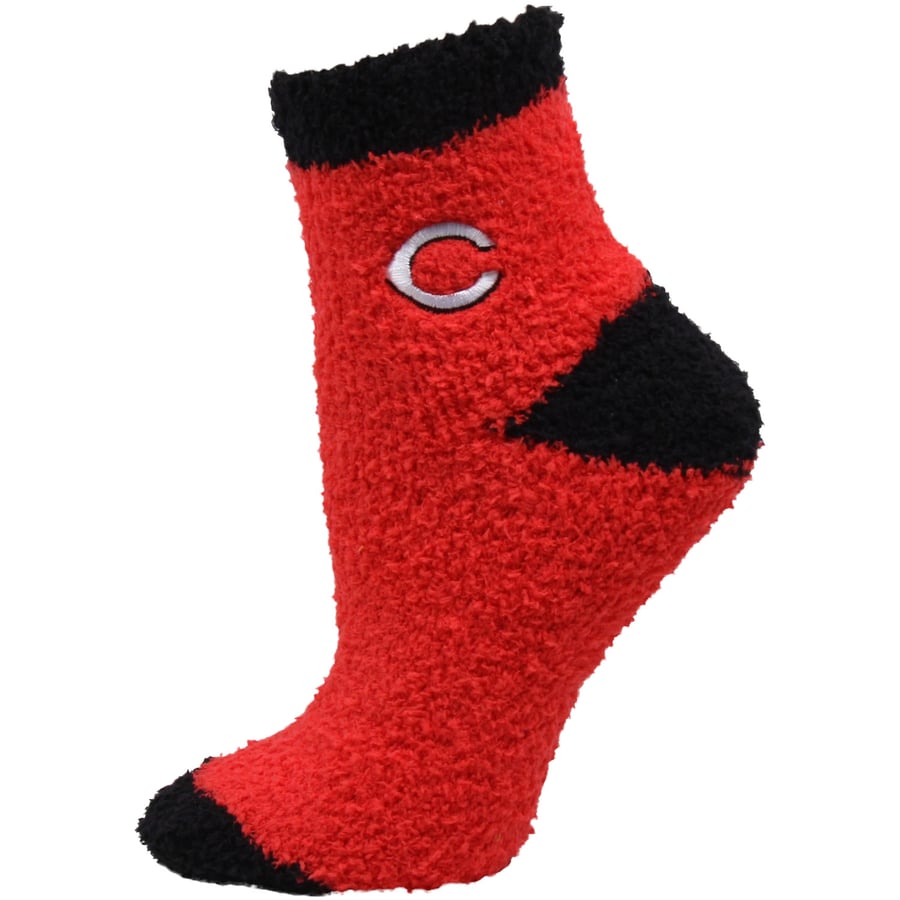 Cincinnati Reds Women's Sleepsoft Tips Socks - Red/Black