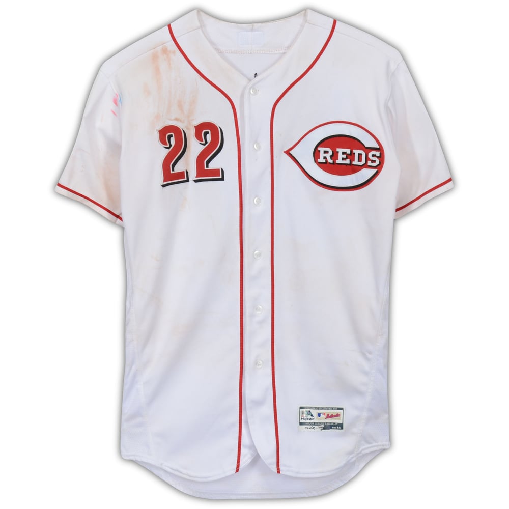 Cincinnati Reds Derek Dietrich Fanatics Authentic Game-Used #22 White ...