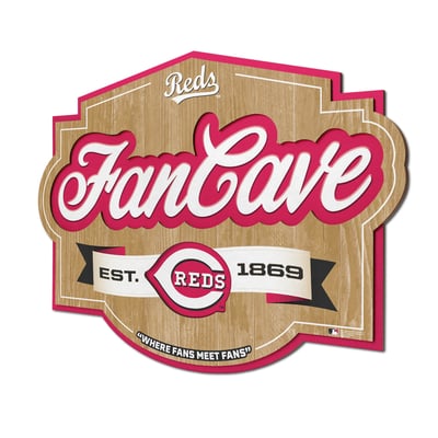 Cincinnati Reds Fanpoint 12.5" x 17" Fan Cave Sign