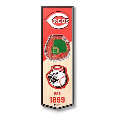 Cincinnati Reds Fanpoint 6'' x 19'' 3D StadiumView Banner