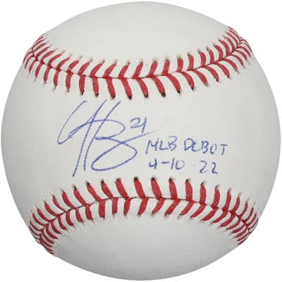 Hunter Greene Cincinnati Reds Fanatics Authentic Autographed Baseball with "MLB Debut 4-10-22" Inscription