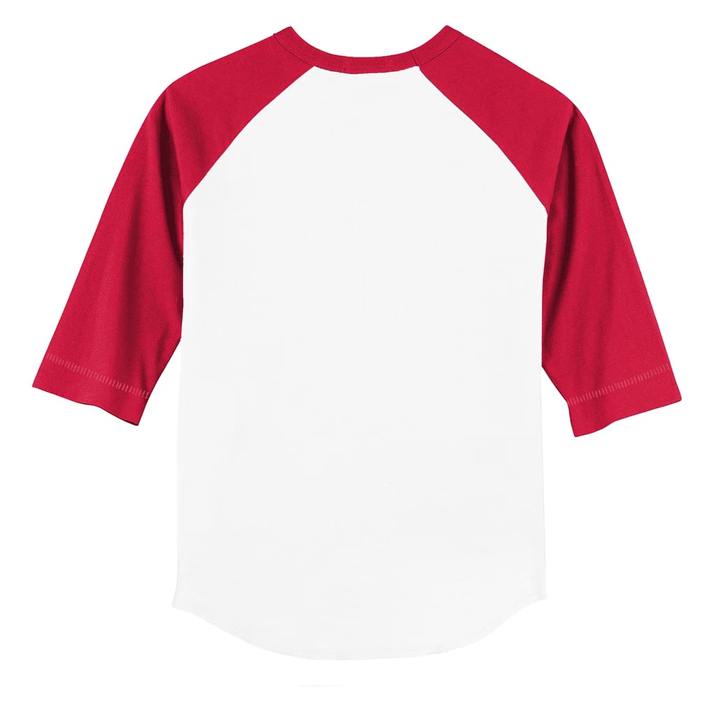 Cincinnati Reds Tiny Turnip Infant Burger Raglan 3/4 Sleeve T-Shirt - White/Red