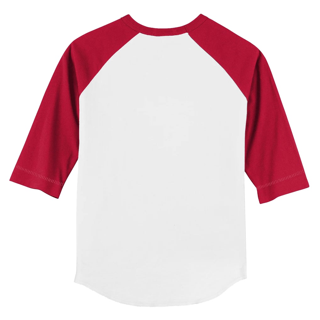 Cincinnati Reds Tiny Turnip Infant Stacked Raglan 3/4 Sleeve T-Shirt - White/Red