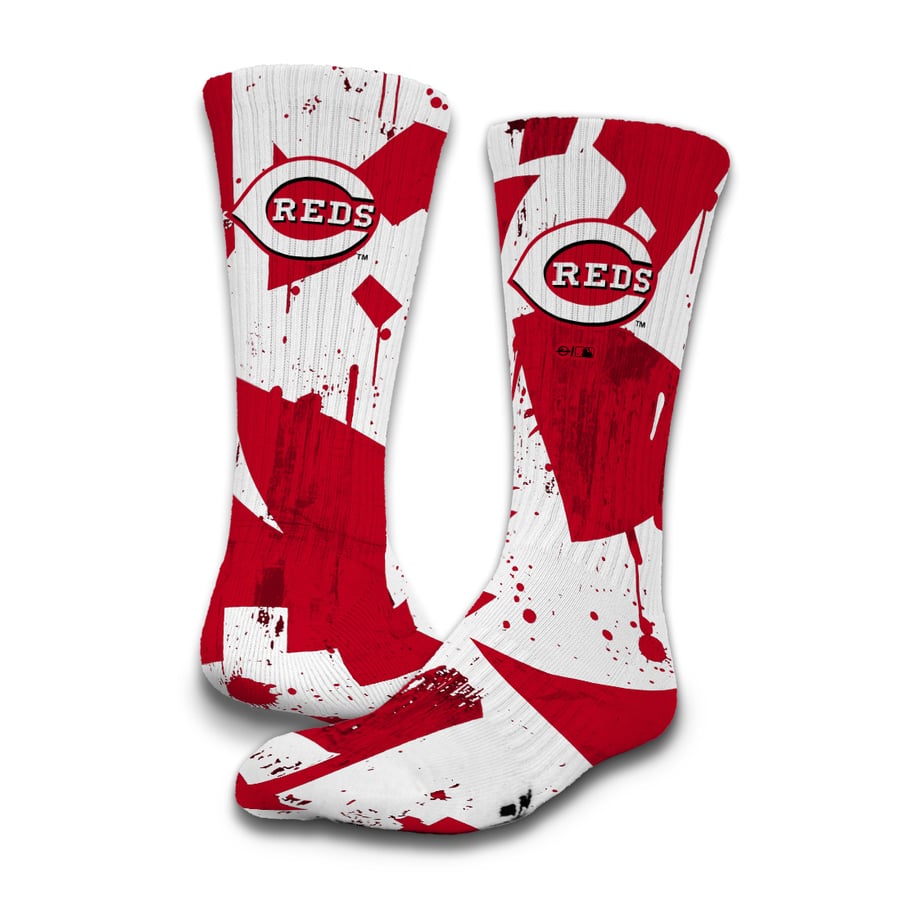 Cincinnati Reds ISlide Three-Pack Lifestyle Crew Socks Set