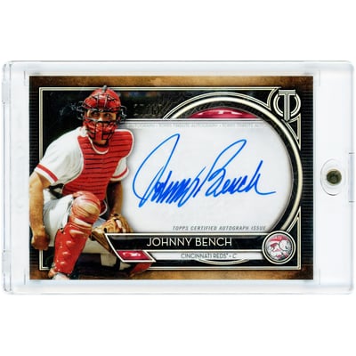 Johnny Bench Cincinnati Reds Autographed 2020 Topps Tribute #TA-JB #27/60 Card