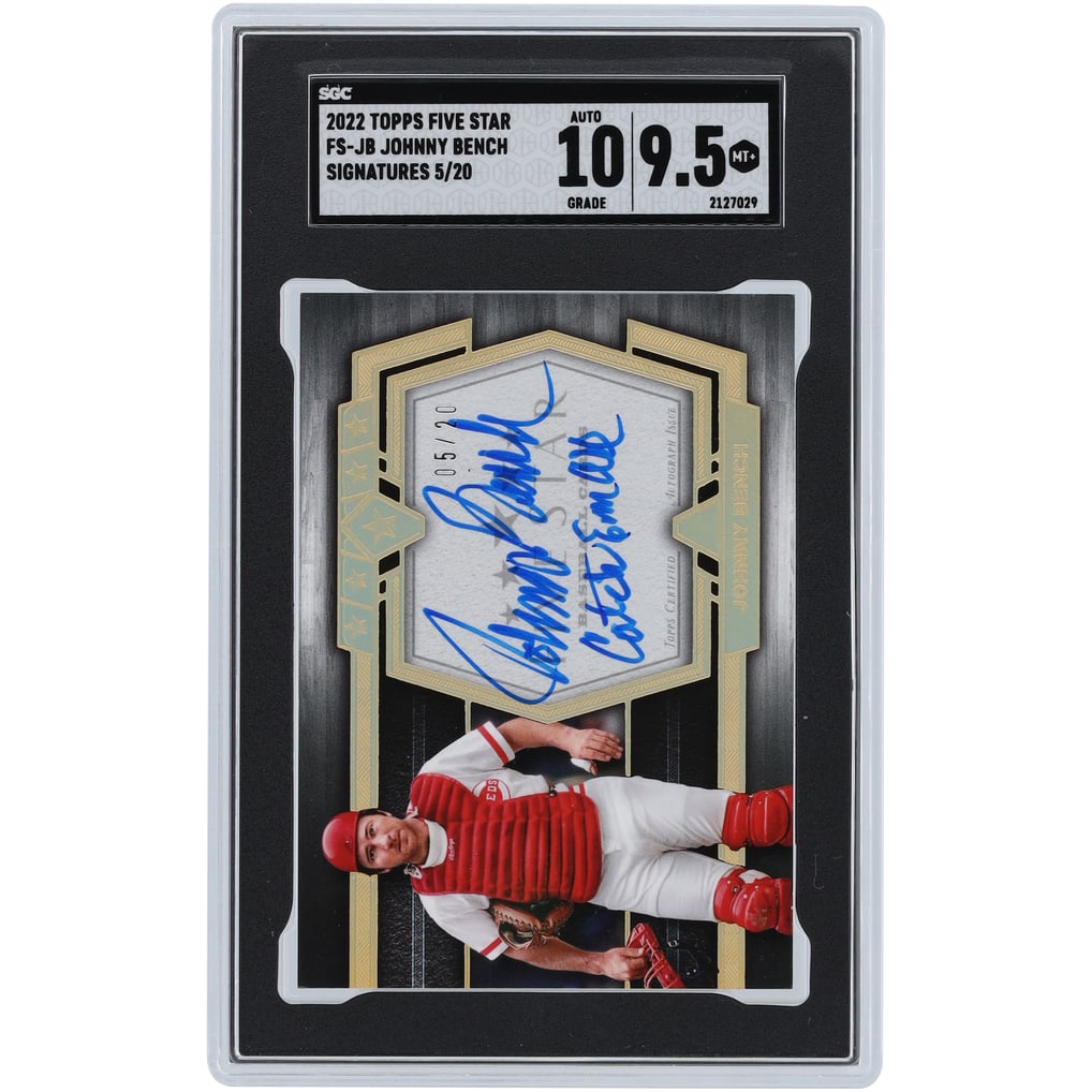 Johnny Bench Cincinnati Reds Autographed 2022 Topps Five Star Jersey ...