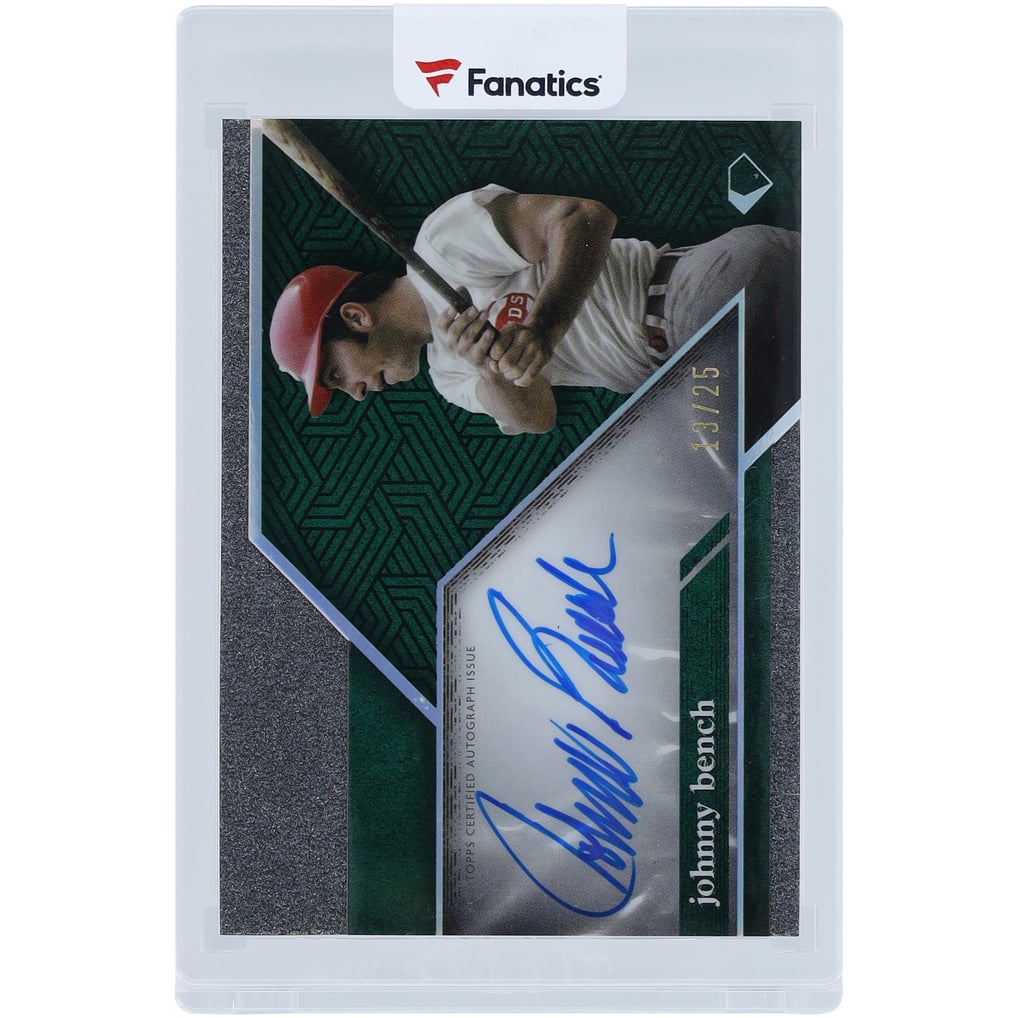 Johnny Bench Cincinnati Reds Autographed 2024 Topps Diamond Icons Green ...
