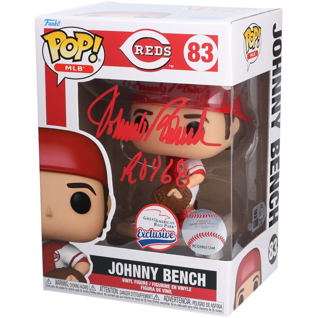 Johnny Bench Cincinnati Reds Autographed Fanatics Authentic #83 Funko ...