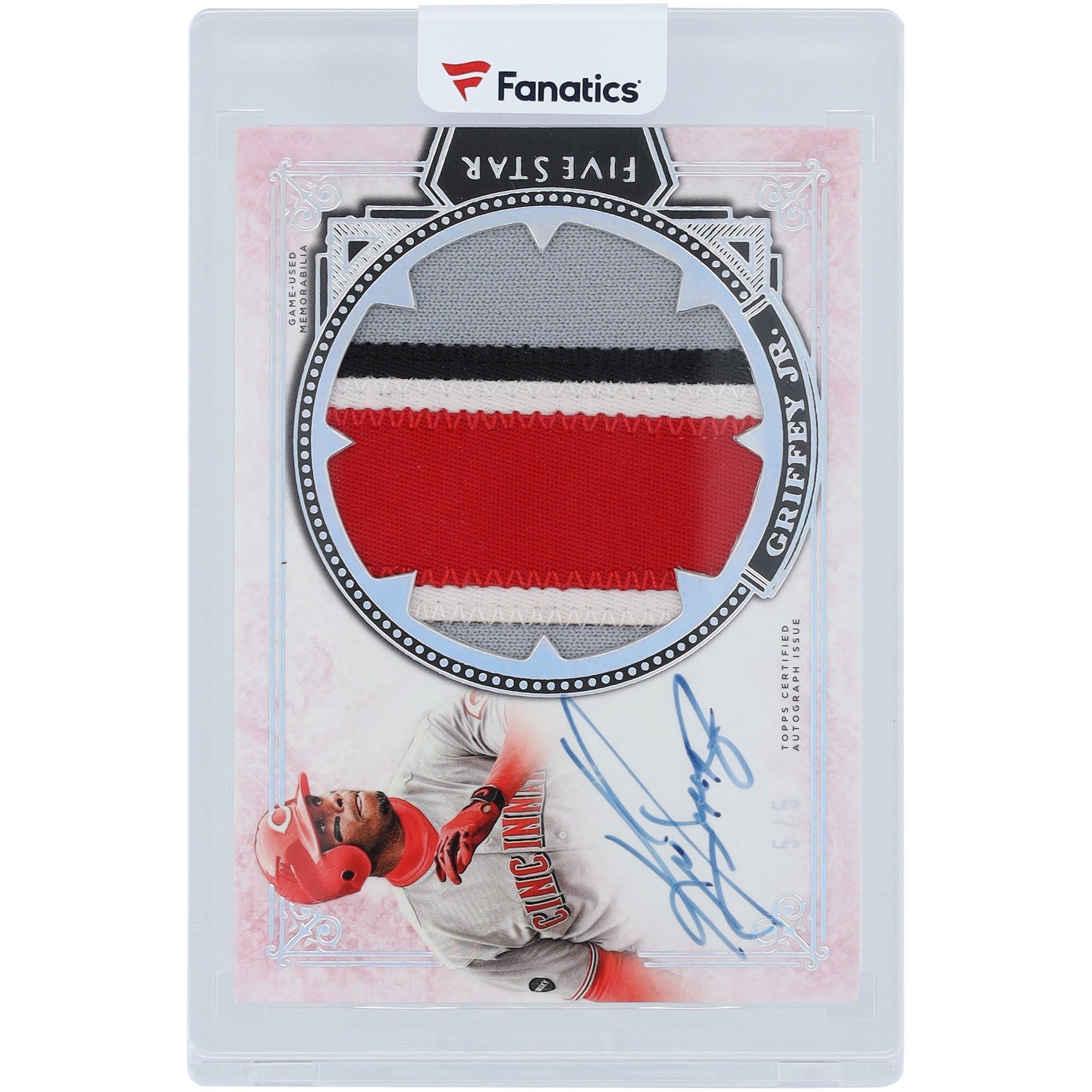 topps FIVE STAR K griffey jr autographed JUMBO PATCH RELIC CARD 