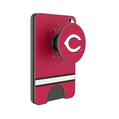 Cincinnati Reds Keyscaper Stripe PopSockets Magnetic Wallet