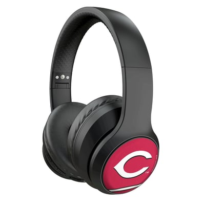 Cincinnati Reds Keyscaper Stripe Wireless Bluetooth Headphones With Case