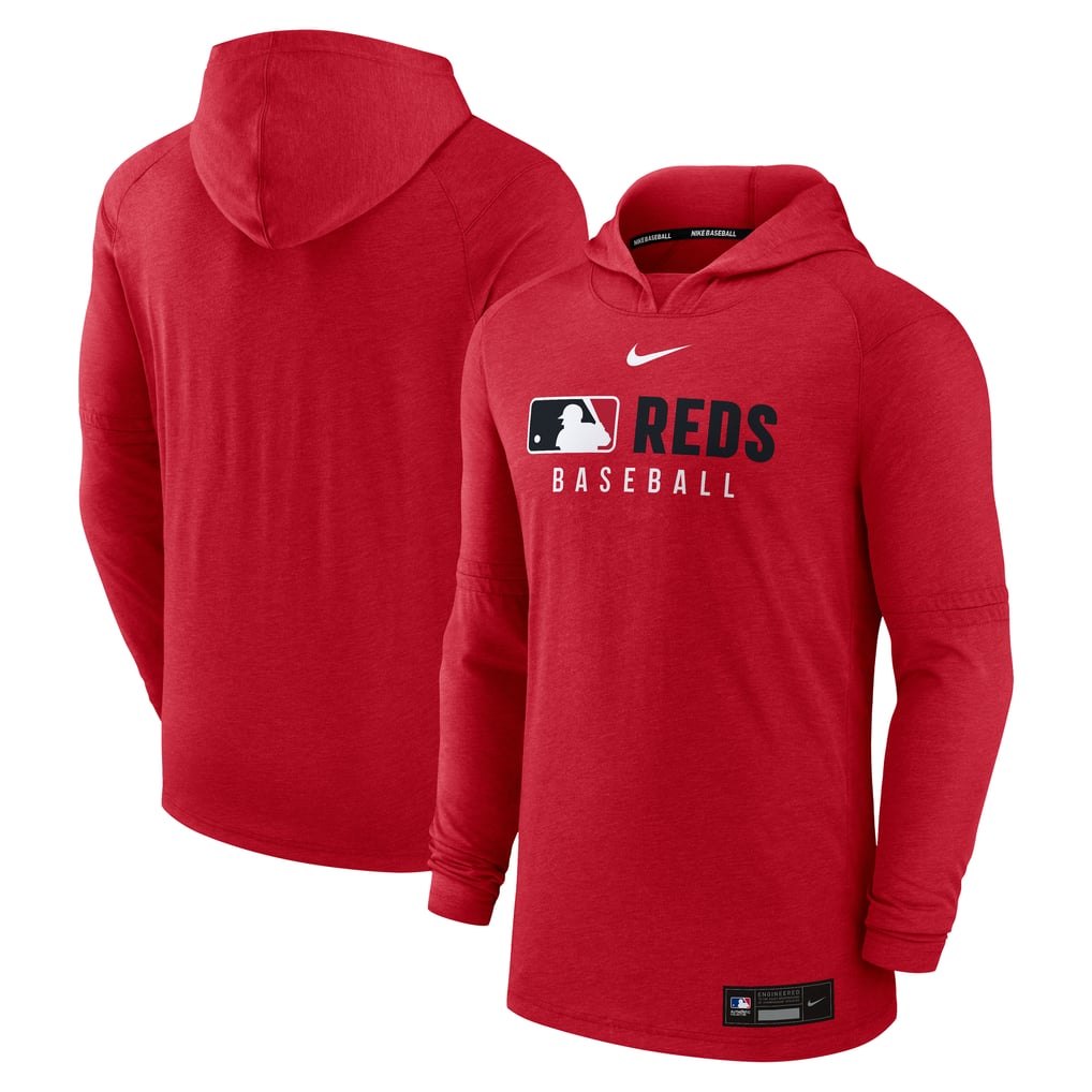 Men's Cincinnati Reds Nike Heather Red Authentic Collection Tri-Blend ...