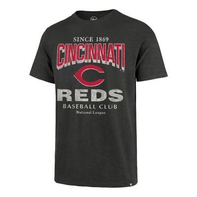 Cincinnati Reds '47 Head On Scrum T-Shirt - Charcoal