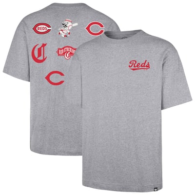 Cincinnati Reds '47  History Lock Foundation T-Shirt - Heather Gray