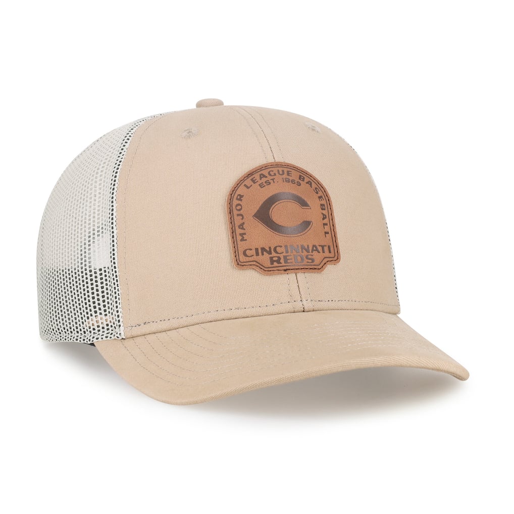  Cincinnati Reds '47 Bonehide Trucker Snapback Hat - Khaki