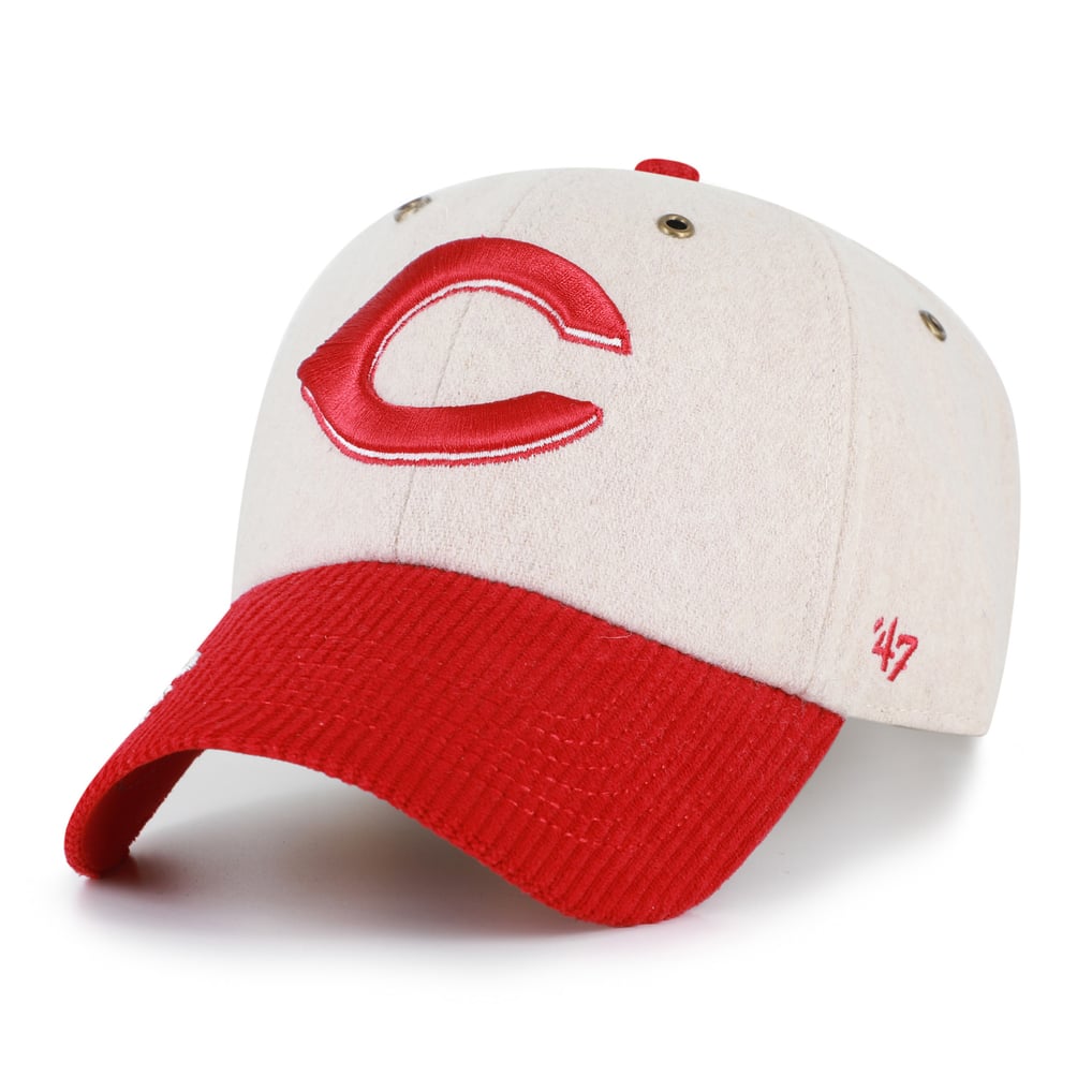 Cincinnati Reds '47 Rope Script Clean Up Adjustable Hat - Natural/Red