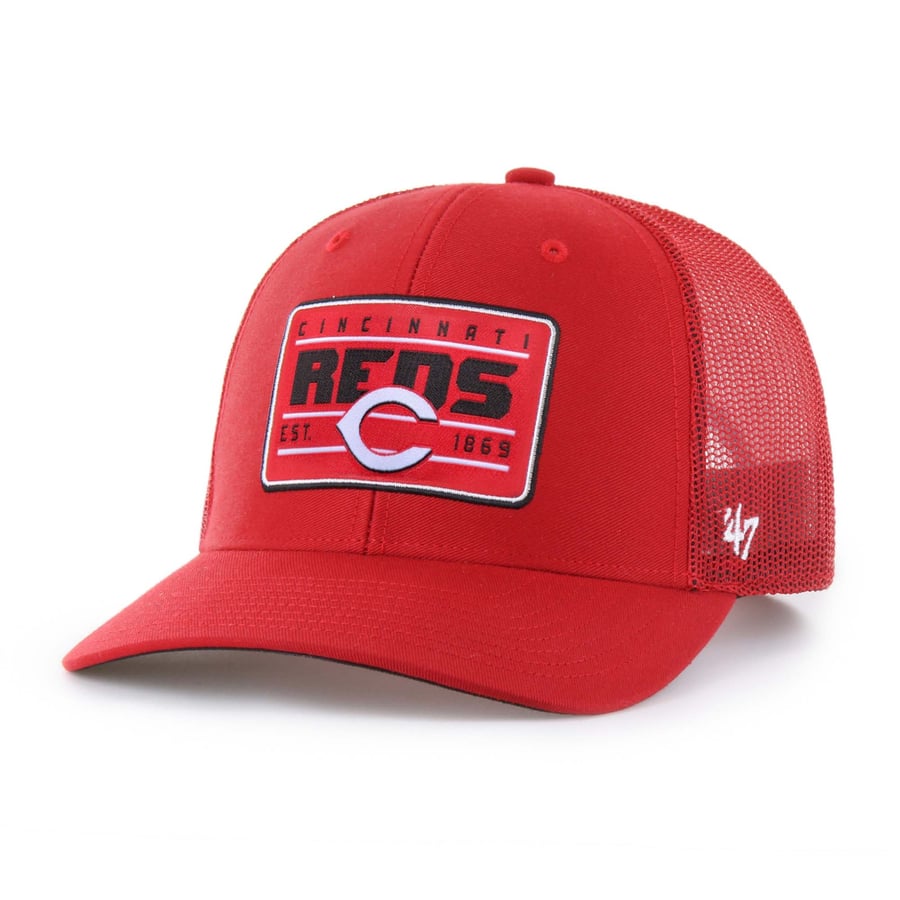 Cincinnati Reds Rope Hat Men's Cincinnati Reds '47 Red Hardline Trucker Adjustable Hat