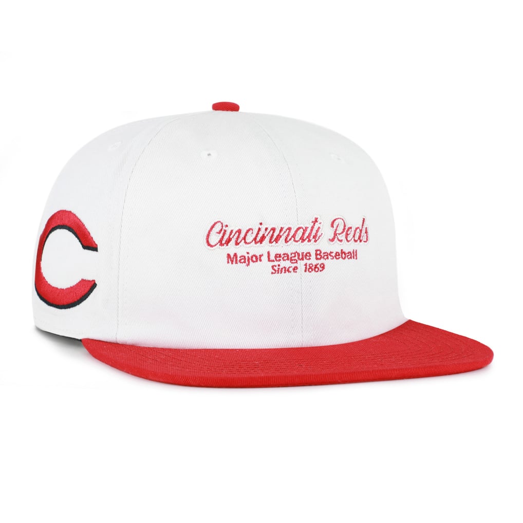 Cincinnati Reds '47 Script Stack Relaxed Captain Snapback - White/Red