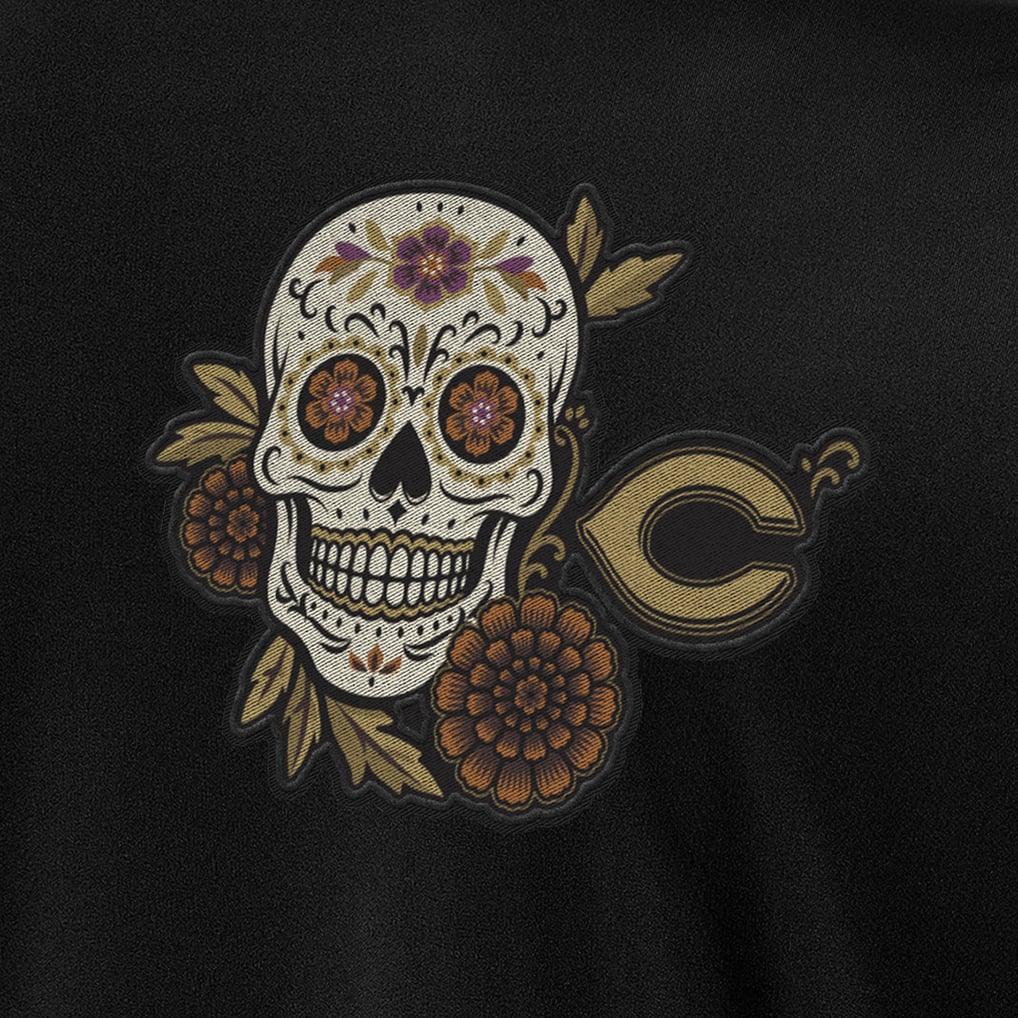 Cincinnati Reds Antigua Sugar Skull Tribute Quarter-Zip Pullover - Black