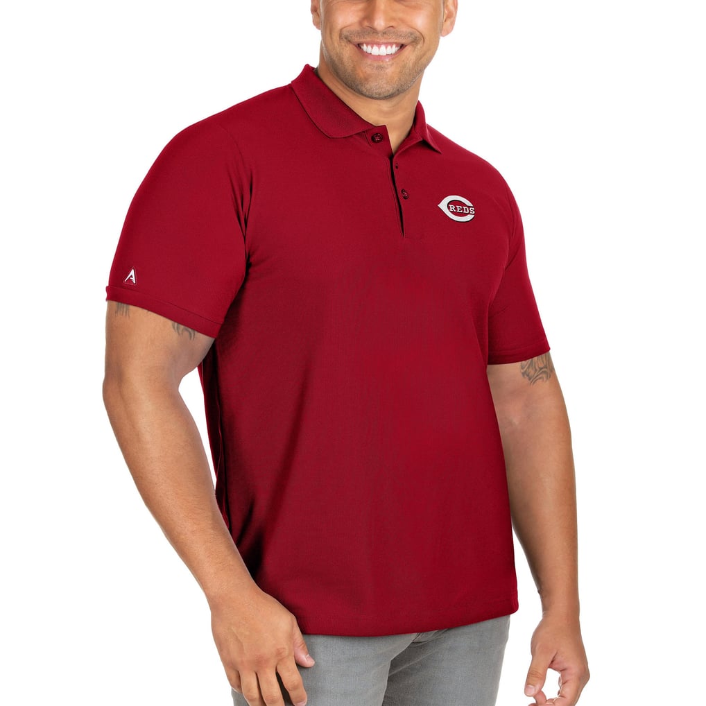 Cincinnati Reds Antigua Big & Tall Legacy Pique Polo - Red