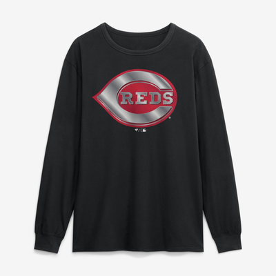 Cincinnati Reds  Forged Mascot Long Sleeve T-Shirt - Black