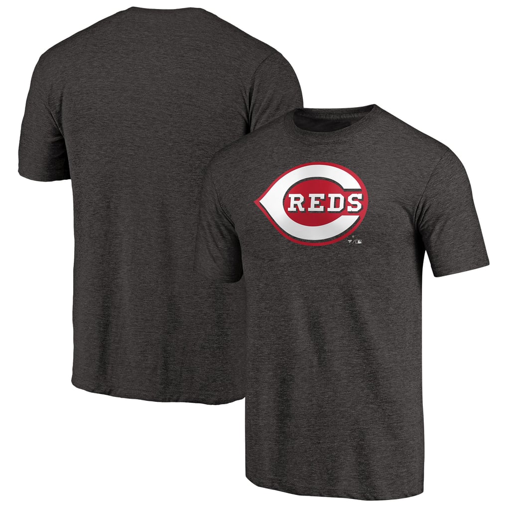 Cincinnati Reds Team Wordmark Tri-Blend T-Shirt - Black