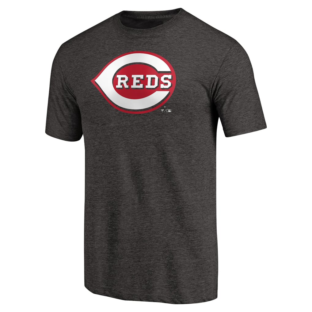 Cincinnati Reds Team Wordmark Tri-Blend T-Shirt - Black