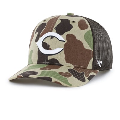Cincinnati Reds Carhartt x '47 Duck Adjustable Trucker Hat - Camo