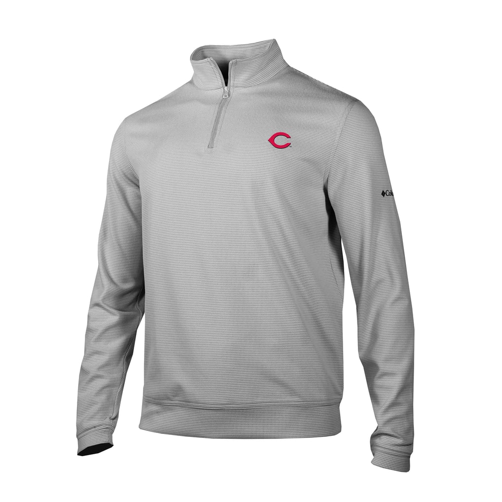 Cincinnati Reds Columbia Grainline Quarter-Zip Pullover - Gray