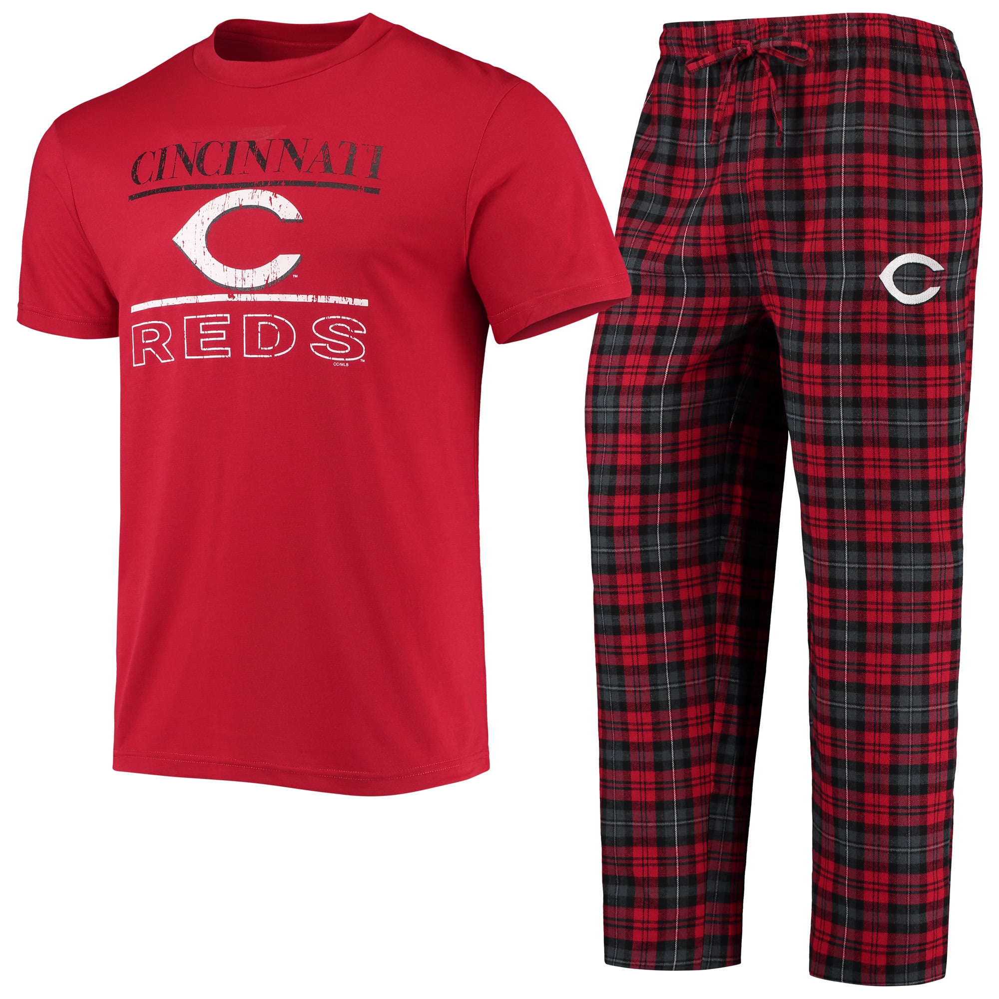 Men's Cincinnati Reds Concepts Sport Red/Black Lodge Top & Pants Sleep Set