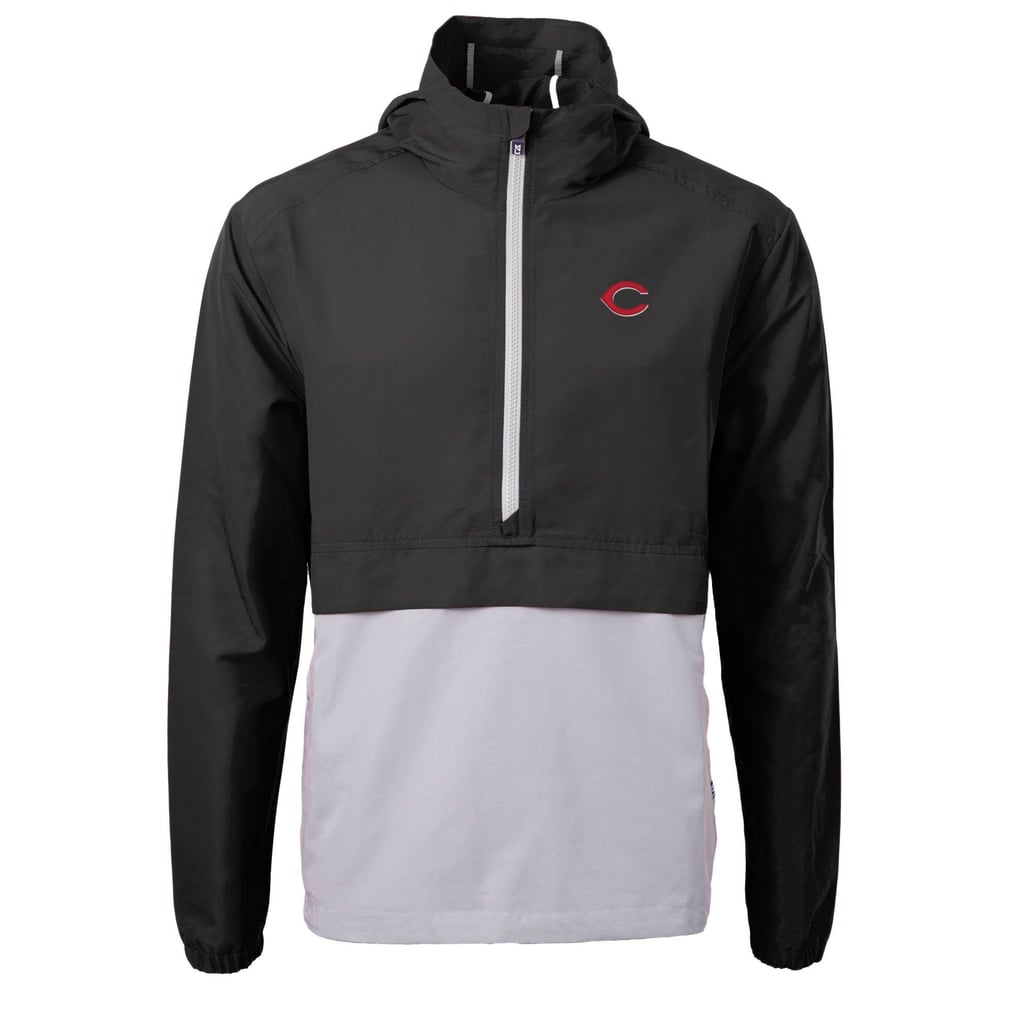  Cincinnati Reds Cutter & Buck Charter Eco Recycled Half-Zip Anorak Jacket - Black
