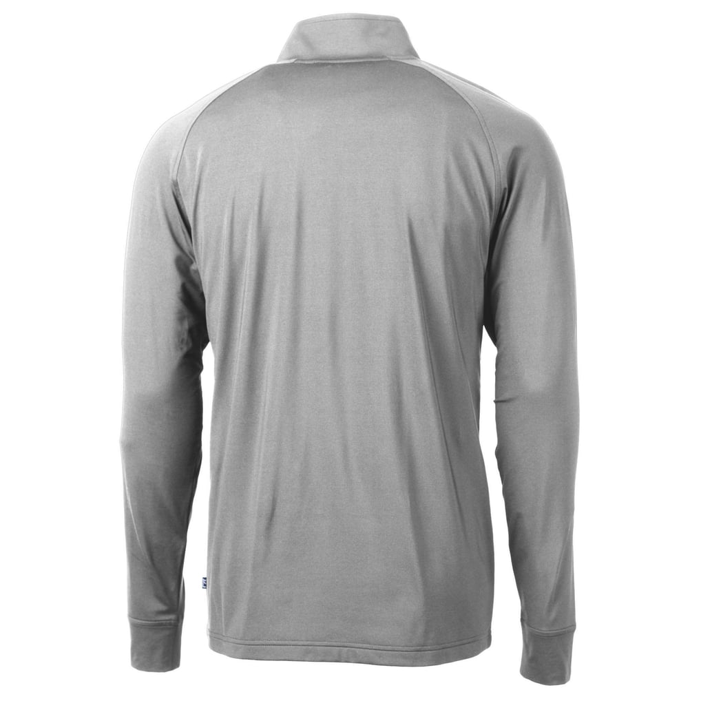 Cincinnati Reds Cutter & Buck Mr. Redlegs Adapt Eco Knit Stretch Recycled Quarter-Zip Pullover Top - Gray