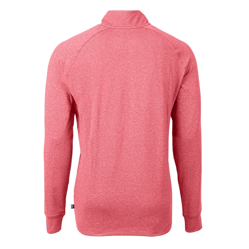 Cincinnati Reds Cutter & Buck Big & Tall Adapt Eco Knit Stretch Recycled Quarter-Zip Pullover Top - Heather Red