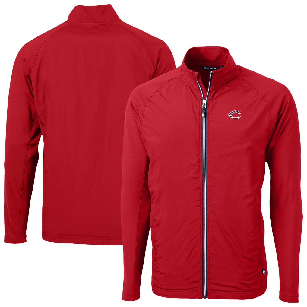 Men's Cincinnati Reds Cutter & Buck Red Adapt Eco Knit Hybrid Recycled ...